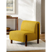 Surya Kenwood Modern Low Profile Accent Chair With Wood Legs
