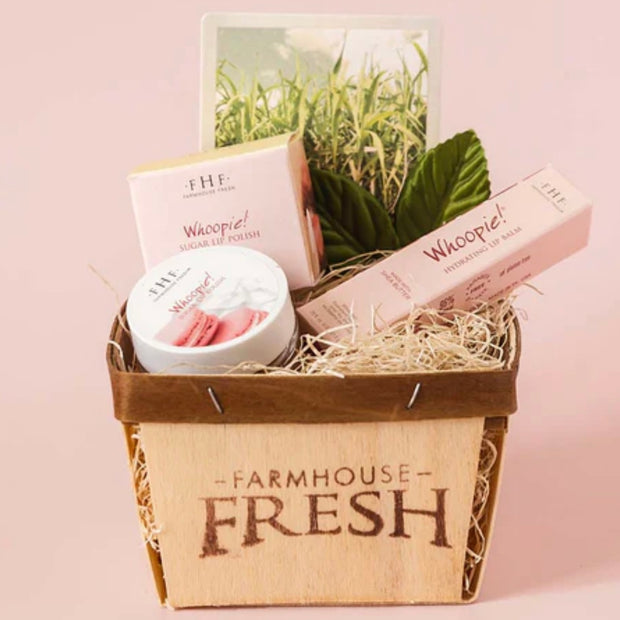 Farmhouse Fresh Whoopie Lip Gift Basket ~ Lip Polish and Balm Duo