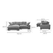 Moe's Home Collection Plunge Anthracite Sectional