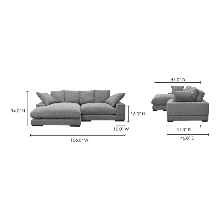 Moe's Home Collection Plunge Anthracite Sectional
