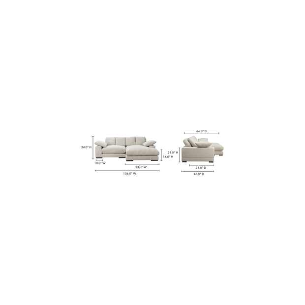 Moe's Home Collection Plunge Sahara Sectional