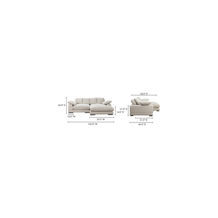 Moe's Home Collection Plunge Sahara Sectional