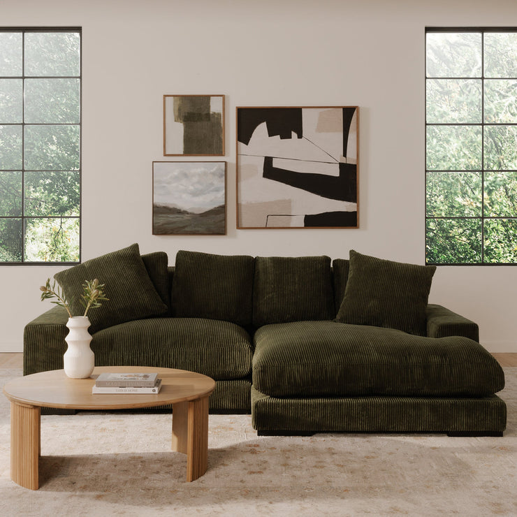 Moe's Home Collection Plunge Dark Green Sectional