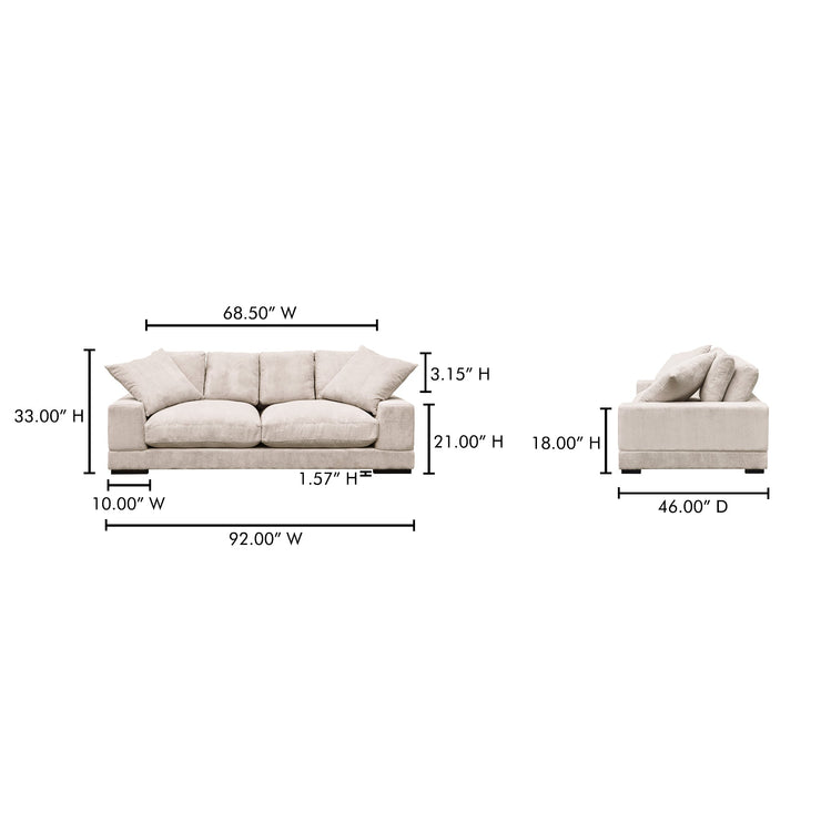 Moe's Home Collection Plunge Cappuccino Sofa