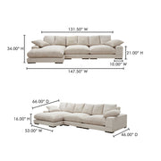 Moe's Home Collection Plunge Cappuccino Large Sectional