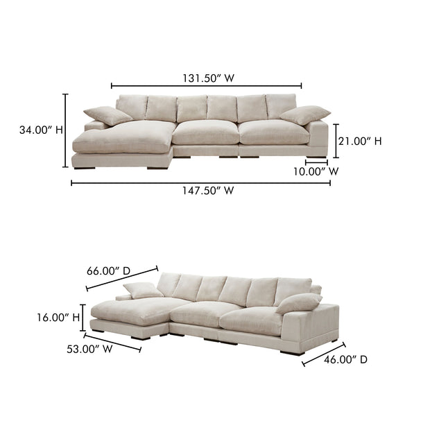 Moe's Home Collection Plunge Cappuccino Large Sectional