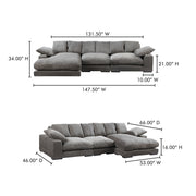 Moe's Home Collection Plunge Charcoal Large Sectional