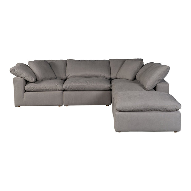 Moe's Home Collection Terra Condo Dream  Light Grey Modular Sectional