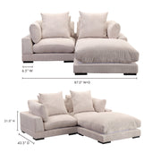Moe's Home Collection Tumble Nook Light Brown Modular Sectional