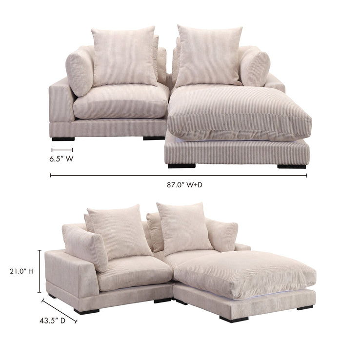 Moe's Home Collection Tumble Nook Light Brown Modular Sectional
