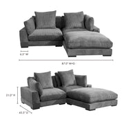 Moe's Home Collection Tumble Grey Nook Modular Sectional