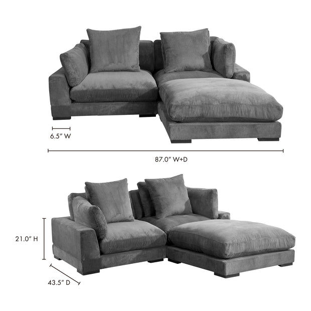Moe's Home Collection Tumble Grey Nook Modular Sectional