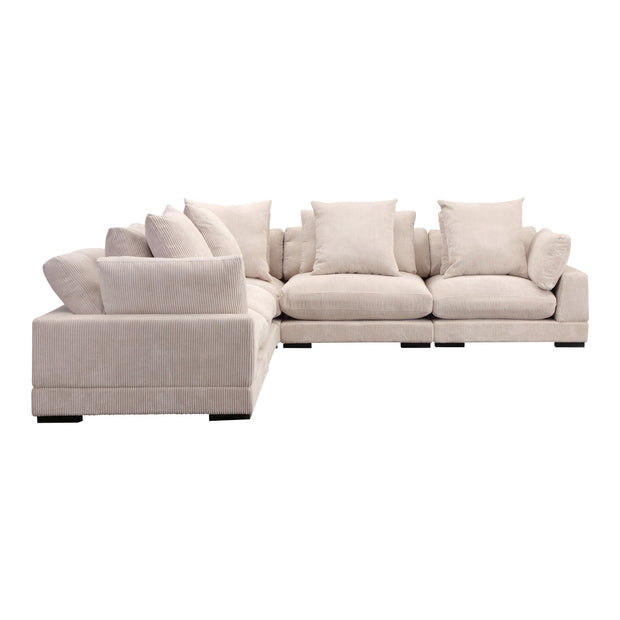 Moe's Home Collection Tumble Cappuccino Classic L-Shaped Modular Sectional