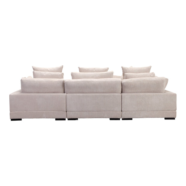Moe's Home Collection Tumble Cappuccino Classic L-Shaped Modular Sectional