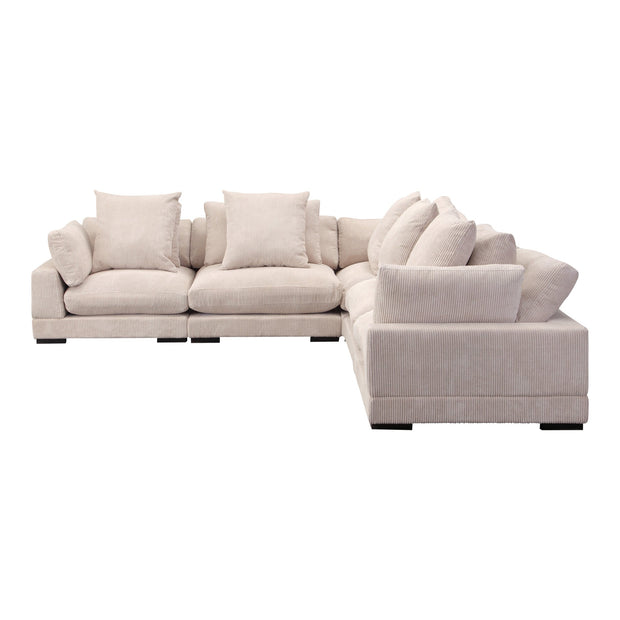 Moe's Home Collection Tumble Cappuccino Classic L-Shaped Modular Sectional