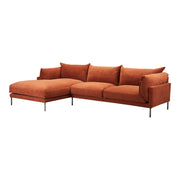 Moe's Home Collection Jamara Burnt Auburn Left-Facing Sectional