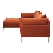 Moe's Home Collection Jamara Burnt Auburn Left-Facing Sectional