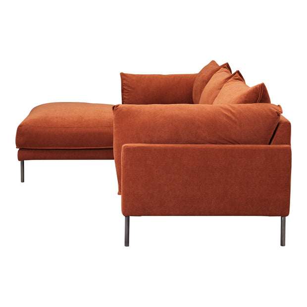 Moe's Home Collection Jamara Burnt Auburn Left-Facing Sectional