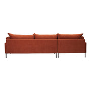 Moe's Home Collection Jamara Burnt Auburn Left-Facing Sectional