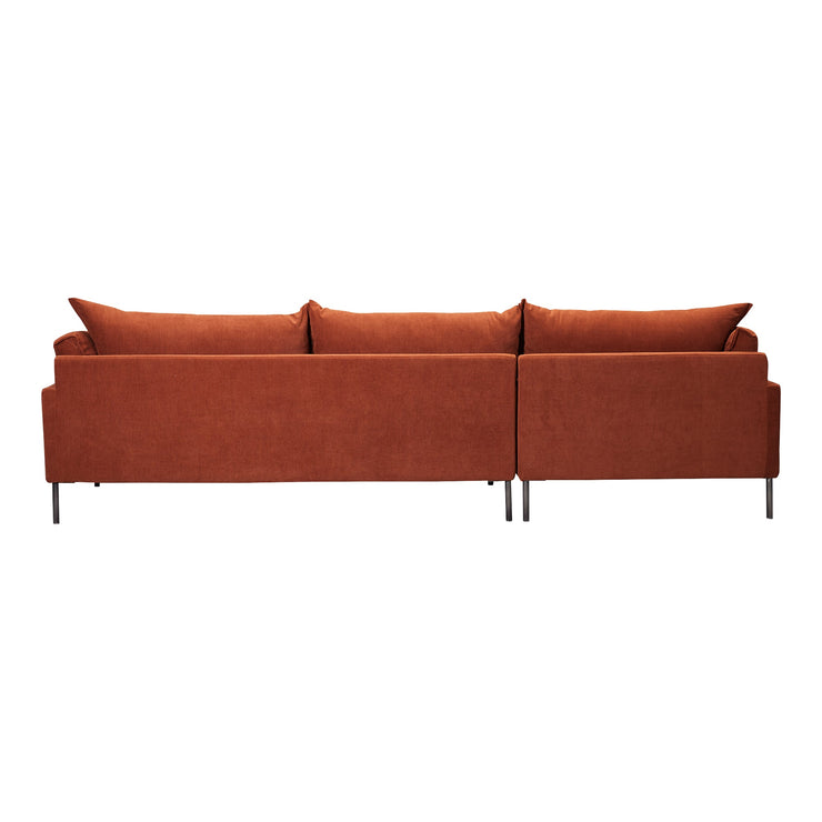 Moe's Home Collection Jamara Burnt Auburn Left-Facing Sectional