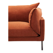 Moe's Home Collection Jamara Burnt Auburn Left-Facing Sectional