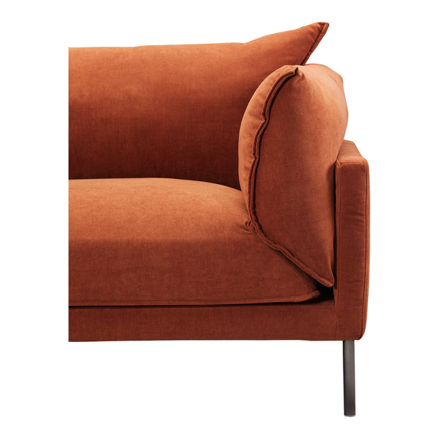 Moe's Home Collection Jamara Burnt Auburn Left-Facing Sectional