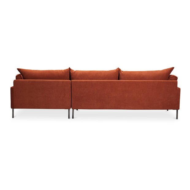 Moe's Home Collection Jamara Burnt Auburn Right-Facing Sectional