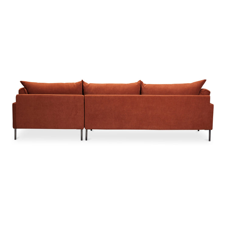 Moe's Home Collection Jamara Burnt Auburn Right-Facing Sectional