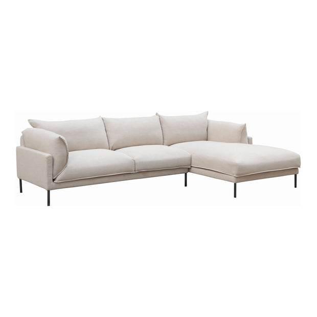 Moe's Home Collection Jamara Sandy Beige Right-Facing Sectional