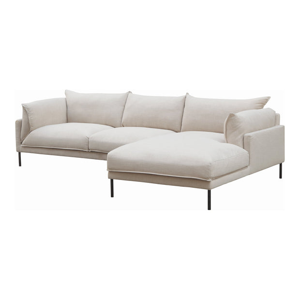 Moe's Home Collection Jamara Sandy Beige Right-Facing Sectional