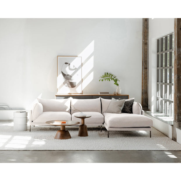 Moe's Home Collection Jamara Sandy Beige Right-Facing Sectional