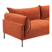 Moe's Home Collection Jamara Burnt Auburn Sofa Burnt Auburn