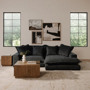 Moe's Home Collection Daydream Sectional ~ Slate Blue Performance Fabric