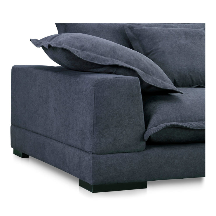 Moe's Home Collection Daydream Sectional ~ Slate Blue Performance Fabric
