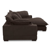 Moe's Home Collection Daydream Sectional ~ Dark Brown Performance Fabric
