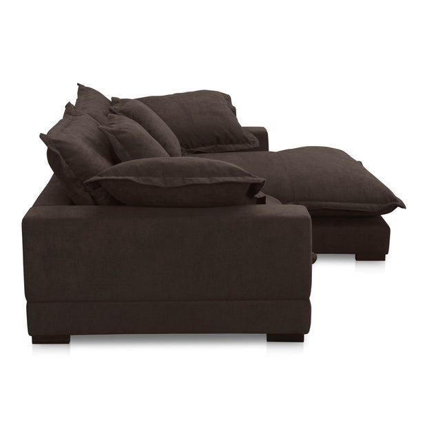 Moe's Home Collection Daydream Sectional ~ Dark Brown Performance Fabric