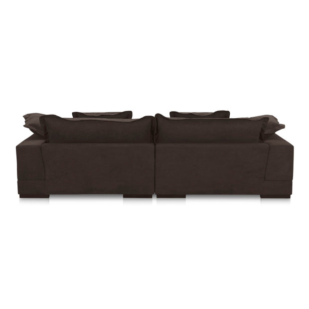 Moe's Home Collection Daydream Sectional ~ Dark Brown Performance Fabric