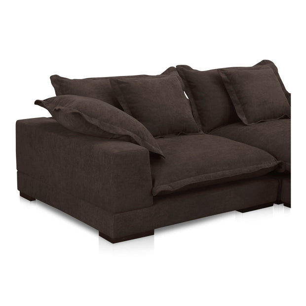 Moe's Home Collection Daydream Sectional ~ Dark Brown Performance Fabric