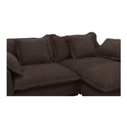 Moe's Home Collection Daydream Sectional ~ Dark Brown Performance Fabric