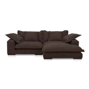 Moe's Home Collection Daydream Sectional ~ Dark Brown Performance Fabric