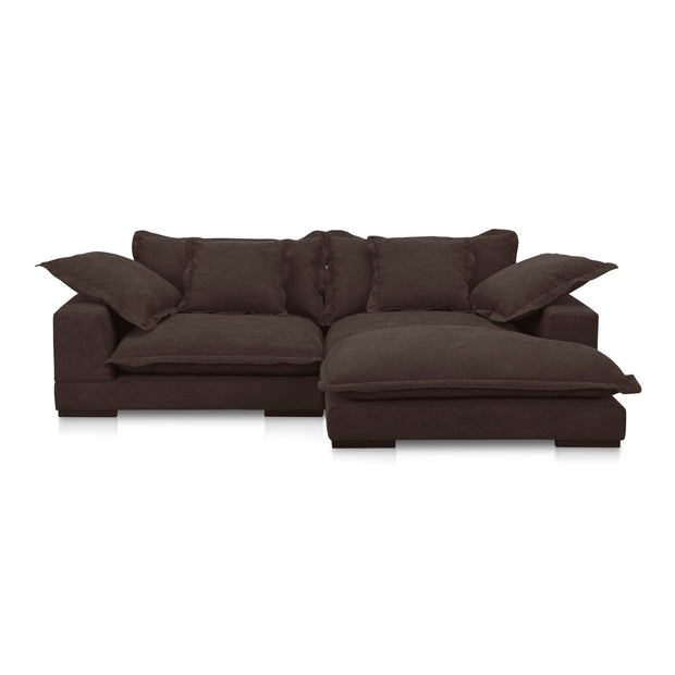 Moe's Home Collection Daydream Sectional ~ Dark Brown Performance Fabric