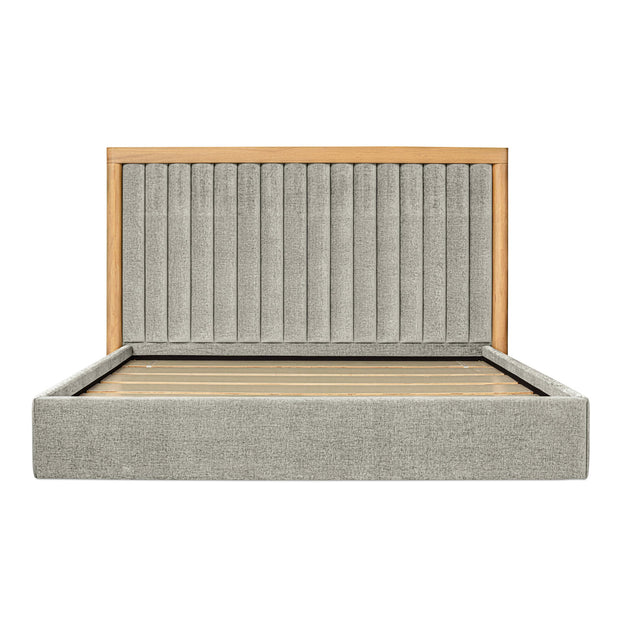 Moe's Home Collection Nina Grey Upholstered Queen Size Bed