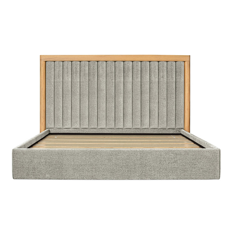 Moe's Home Collection Nina Grey Upholstered Queen Size Bed