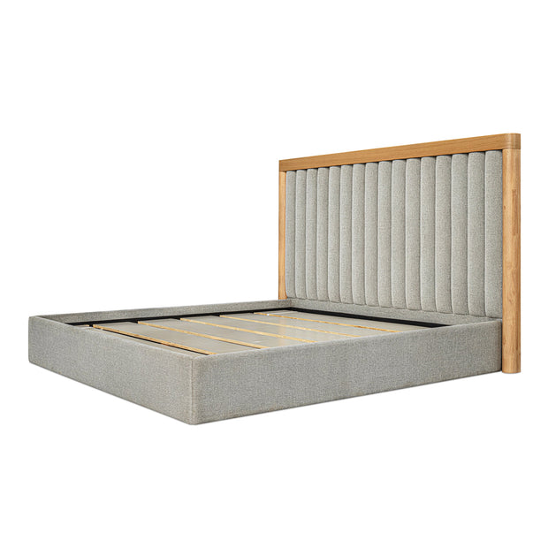Moe's Home Collection Nina Grey Upholstered Queen Size Bed