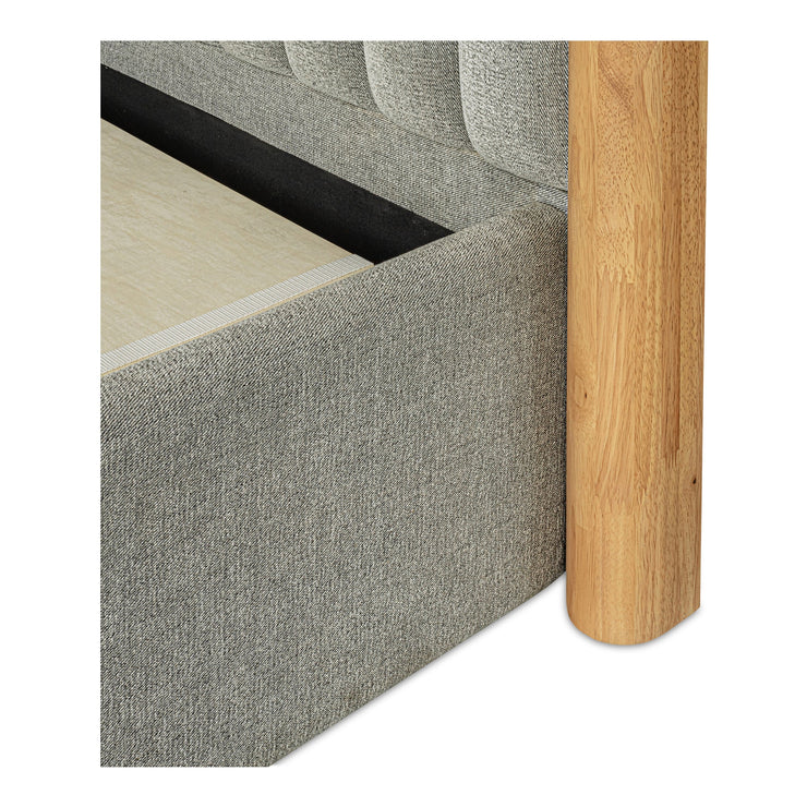 Moe's Home Collection Nina Grey Upholstered Queen Size Bed