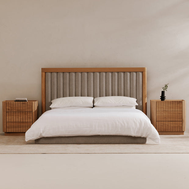 Moe's Home Collection Nina Grey Upholstered Queen Size Bed