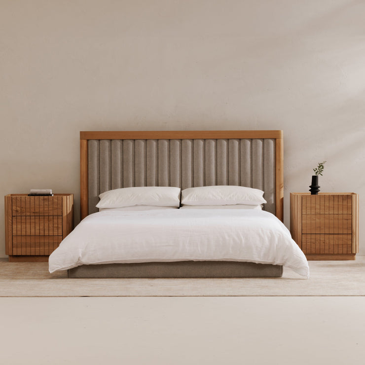 Moe's Home Collection Nina Grey Upholstered Queen Size Bed