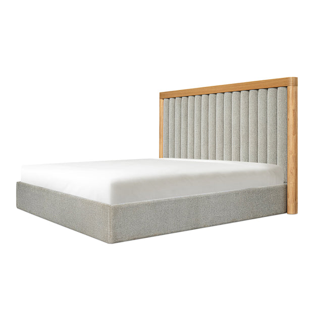 Moe's Home Collection Nina Grey Upholstered Queen Size Bed