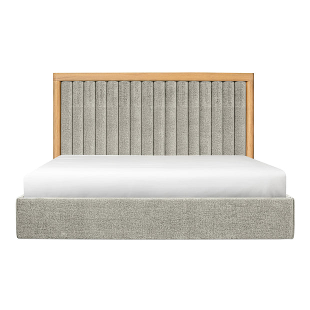 Moe's Home Collection Nina Grey Upholstered Queen Size Bed