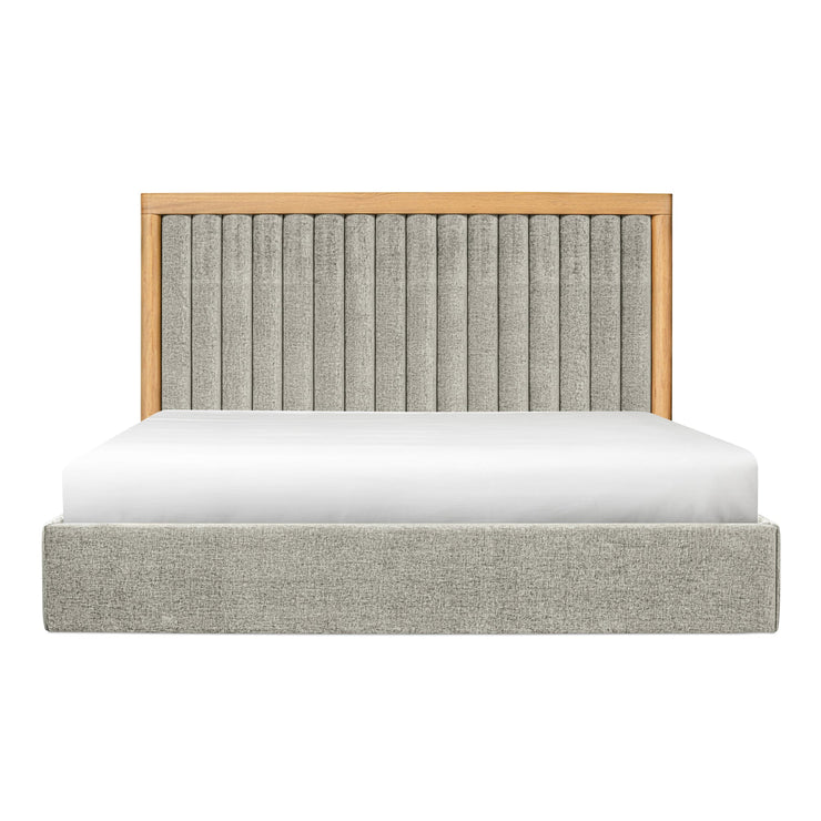 Moe's Home Collection Nina Grey Upholstered Queen Size Bed
